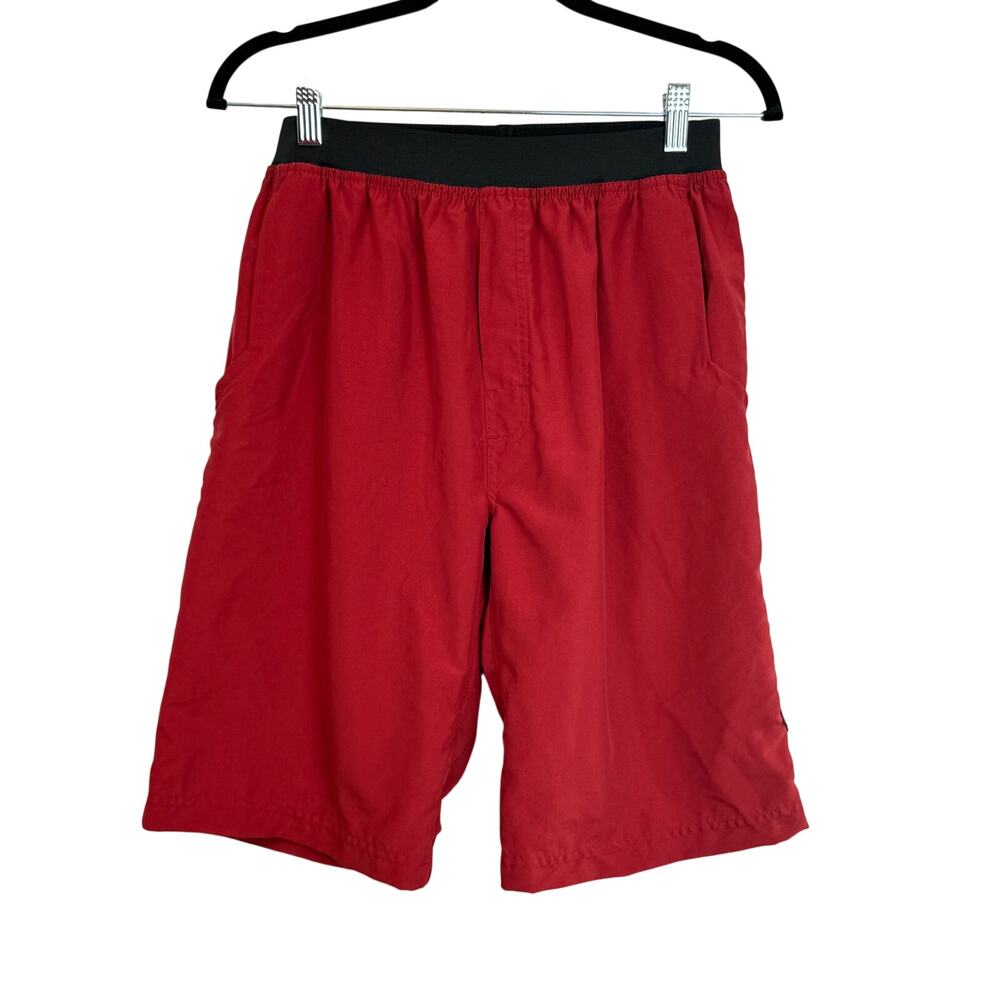 prAna Breathe Red Athletic Shorts Men’s Medium Yoga Gym Performance